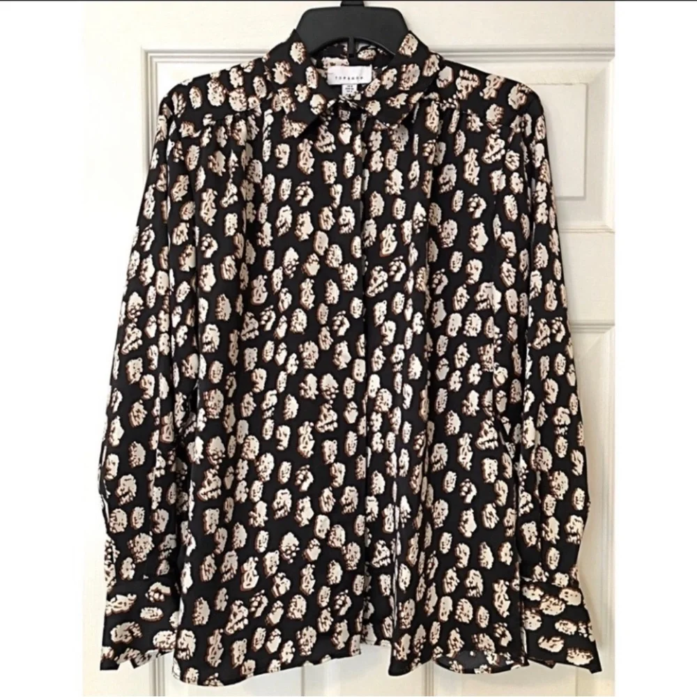 NWT Topshop button down blouse women’s sz 4 - Picture 1 of 6